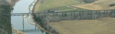 Alberta Central Mintlaw steel trestle over Red Deer River